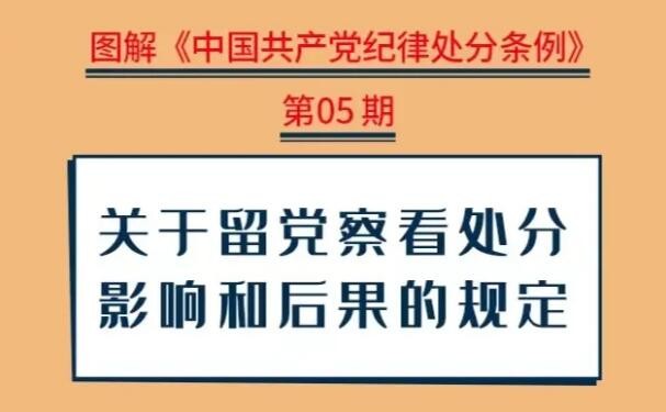 党纪学习教育丨关于留党察看处分影响和后果的规定