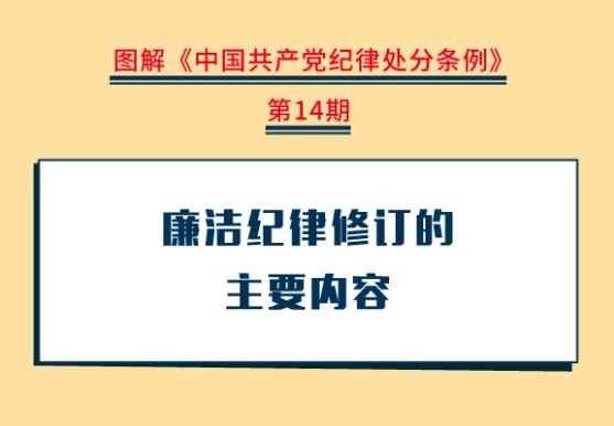 党纪学习教育丨廉洁纪律修订的主要内容