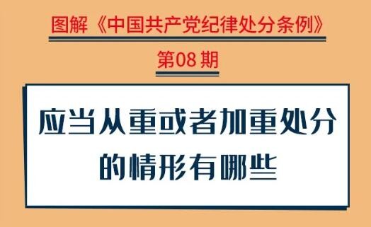 党纪学习教育丨应当从重或者加重处分的情形有哪些