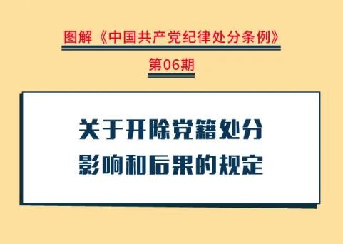 党纪学习教育丨关于开除党籍处分影响和后果的规定