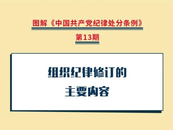 党纪学习教育丨组织纪律修订的主要内容