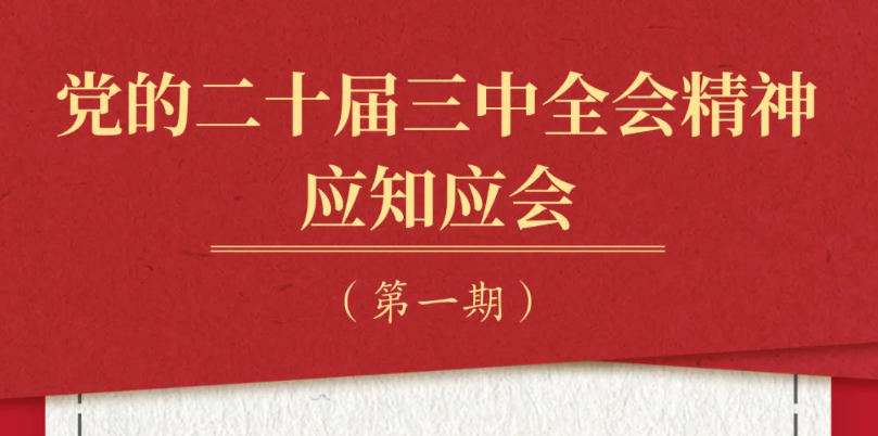 党的二十届三中全会精神应知应会 （1）